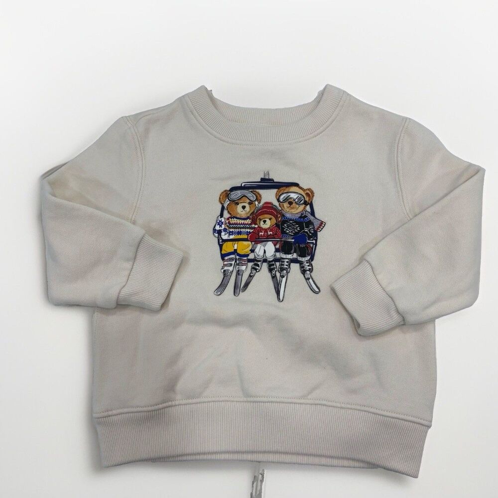 Polo Ralph Lauren Baby Boy Sweater 18 Months Big Bear Ski Crewneck Neutral